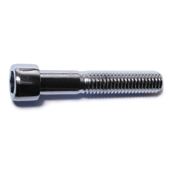 7/16"-14 Socket Head Cap Screw, Socket, Chrome Plated Steel, 2-1/2 in Length, 5 PK